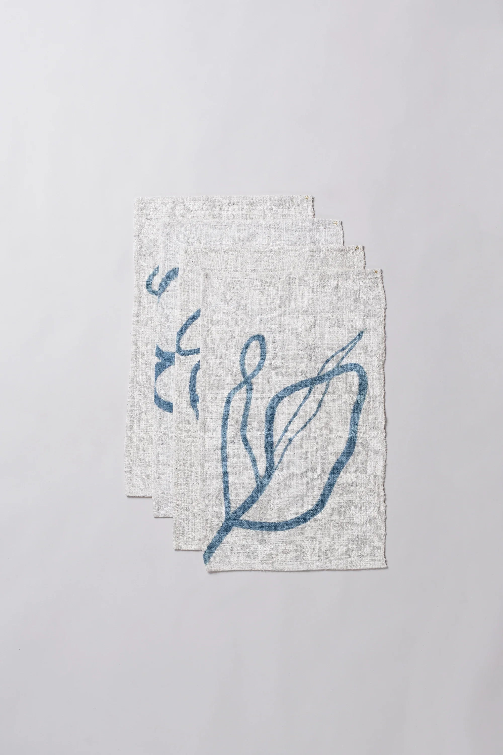 Ecru cotton towel with set of four pieces