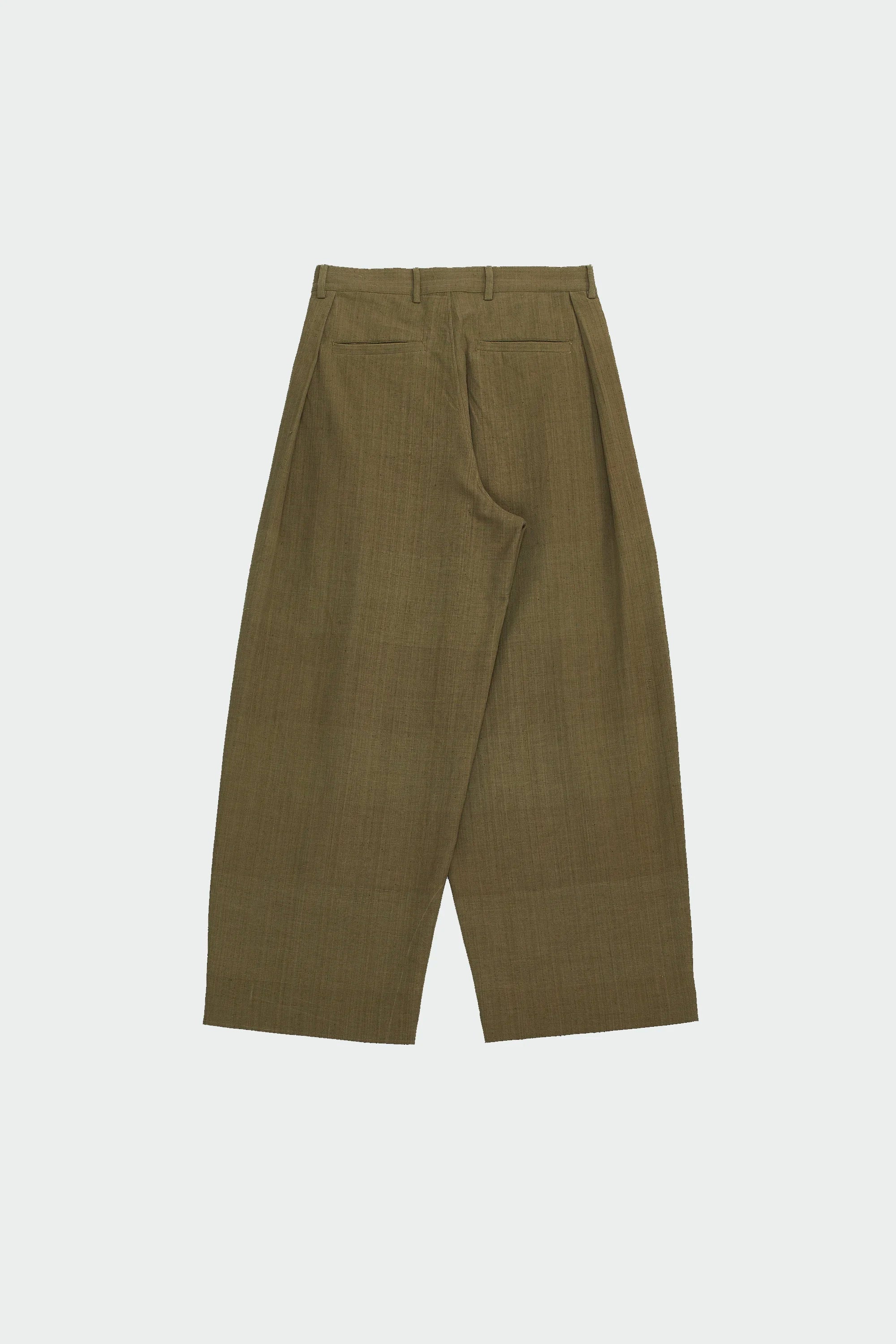 Flaxen yellow cotton pant