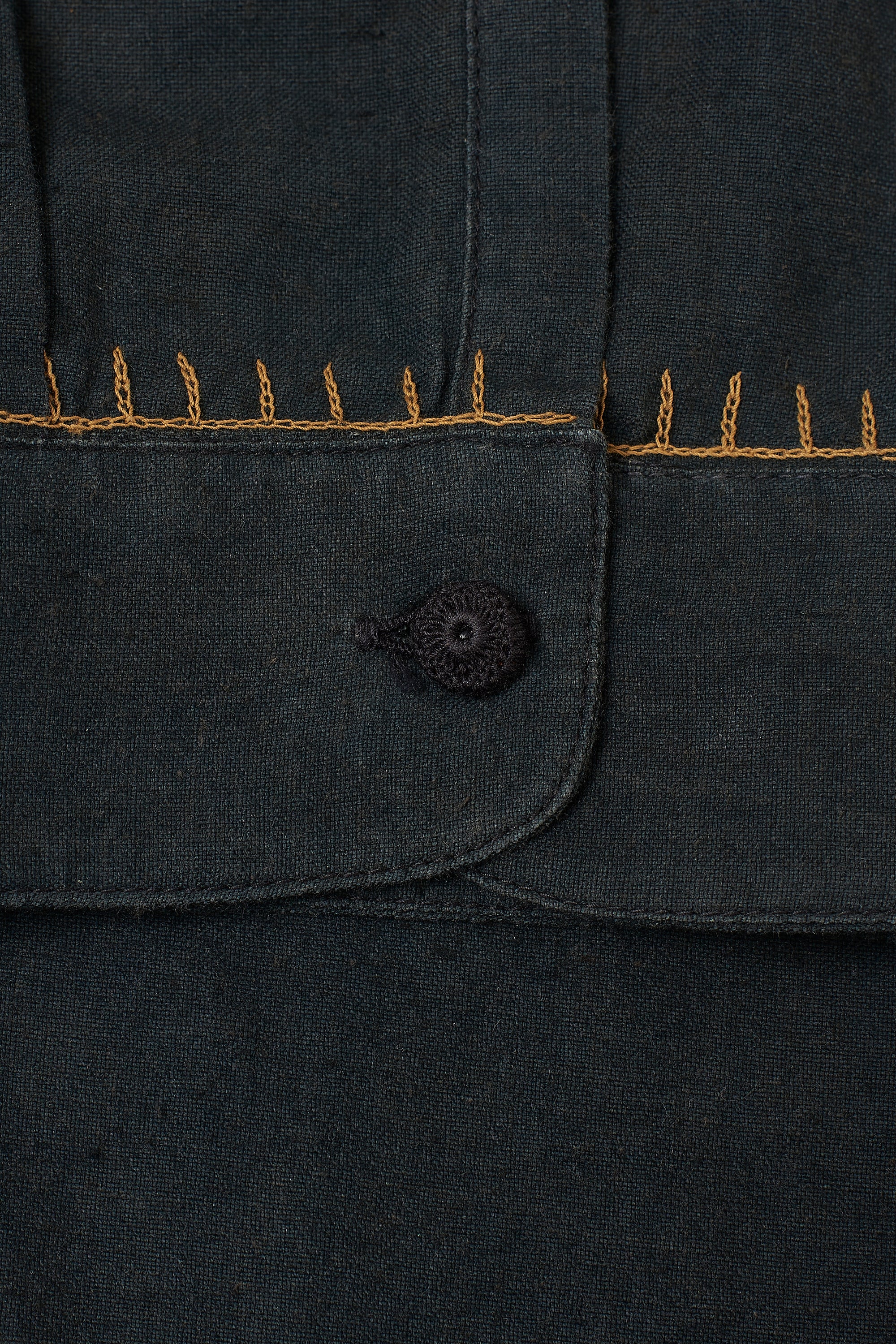 Fabric close-up with hand embroidery