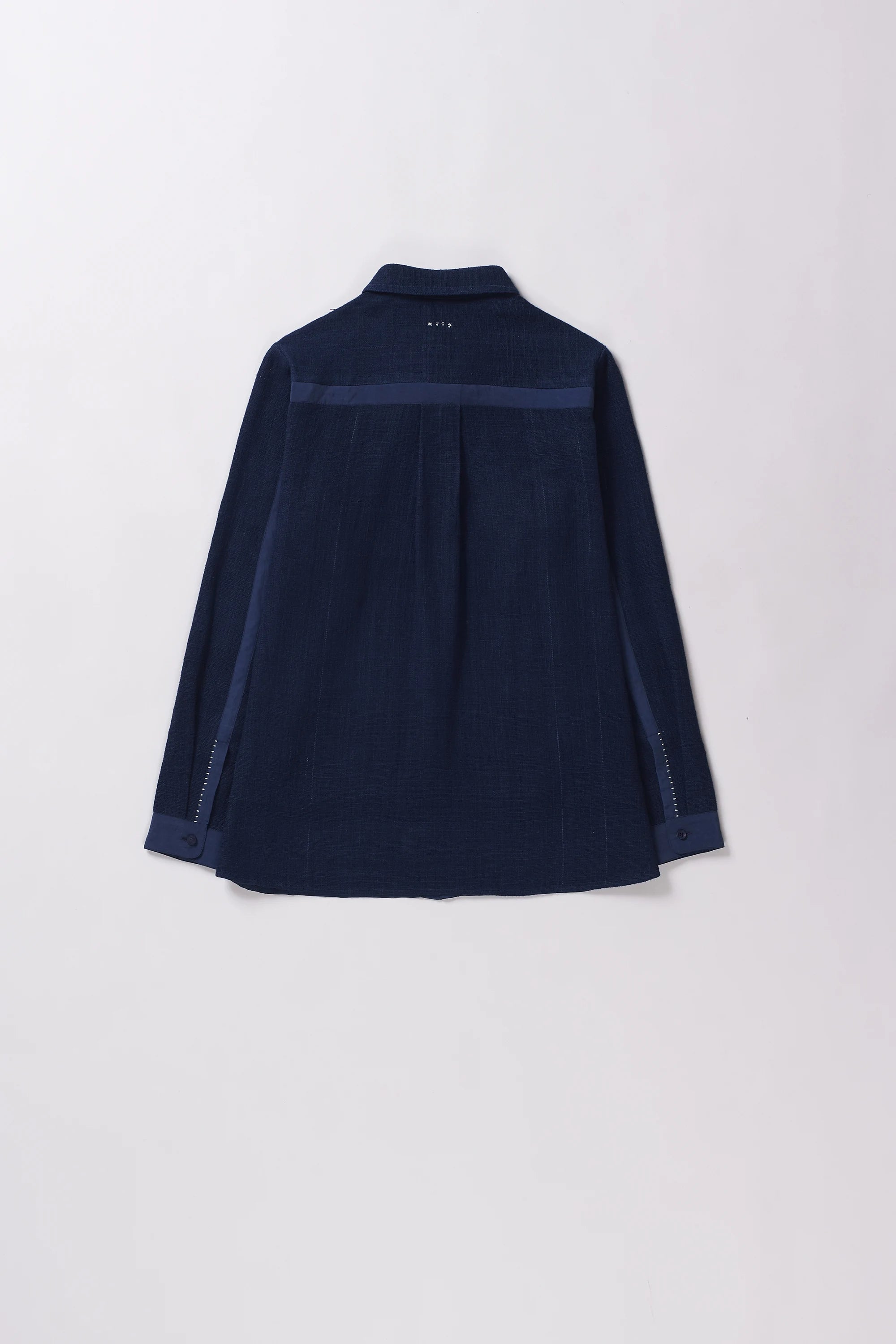 Indigo cotton full-sleeves shirt