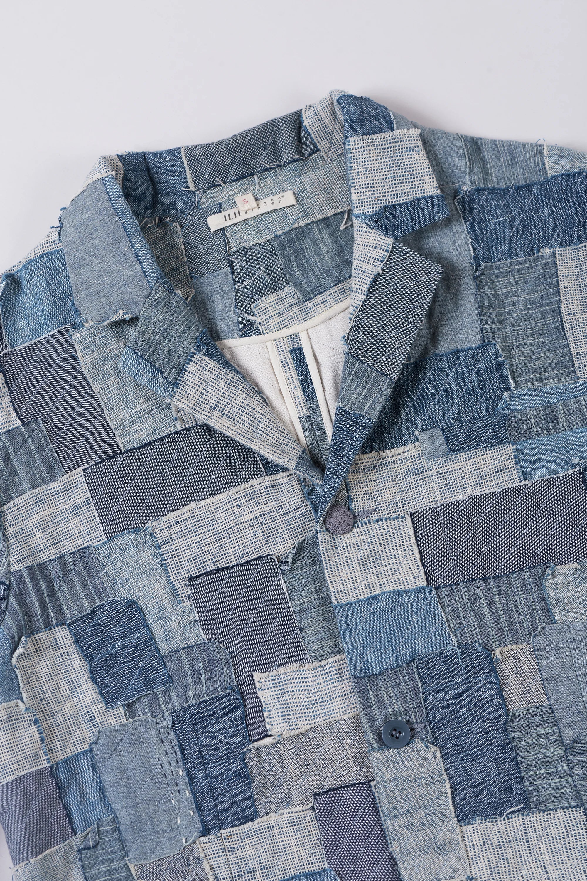 Fabric close-up with collar buttons