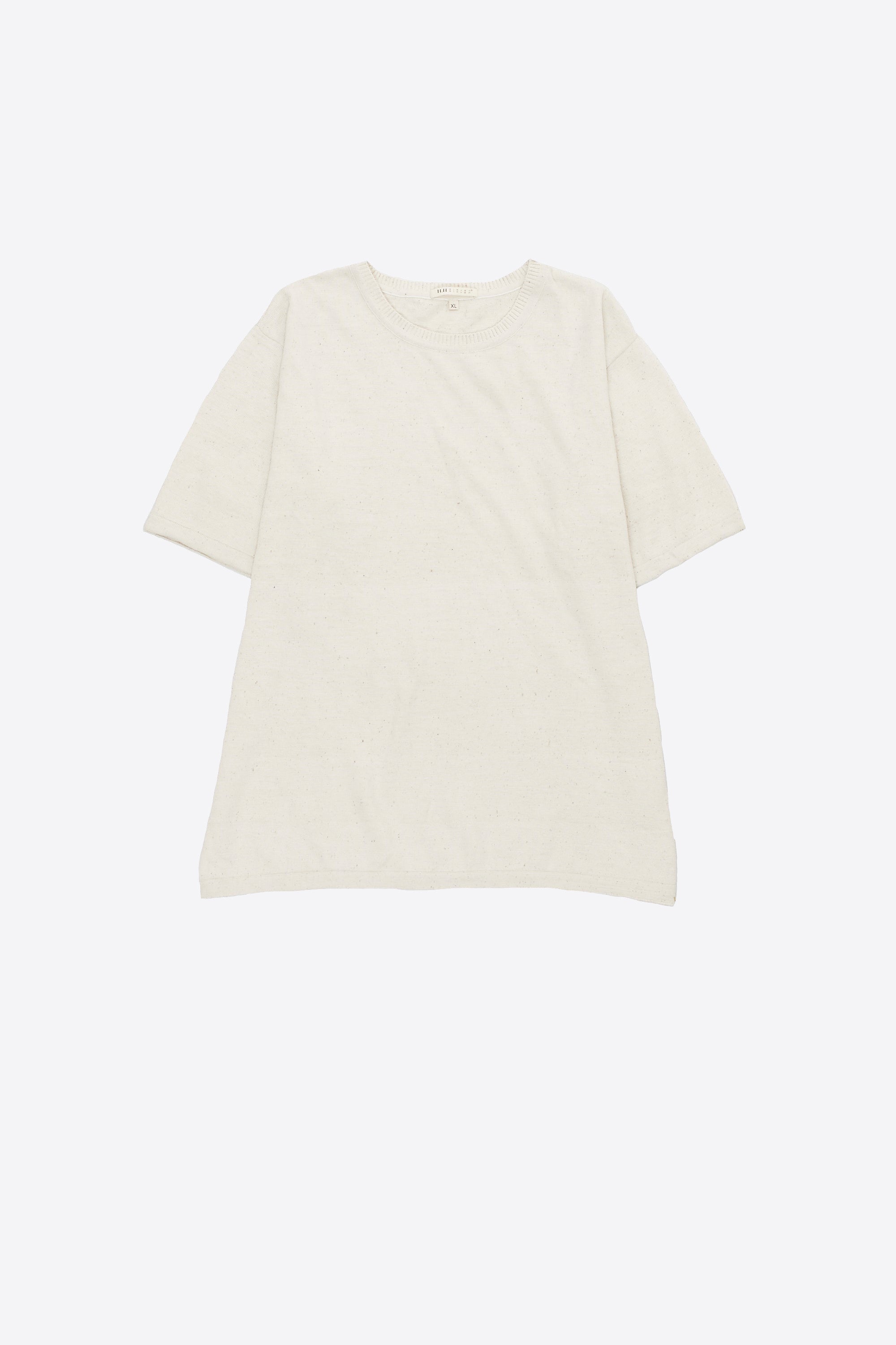 Cotton ecru t-shirt against a plain background
